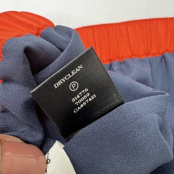 Ann Taylor Orange Blue Elastic Waist Skirt Geometric size 6 - Picture 8 of 8